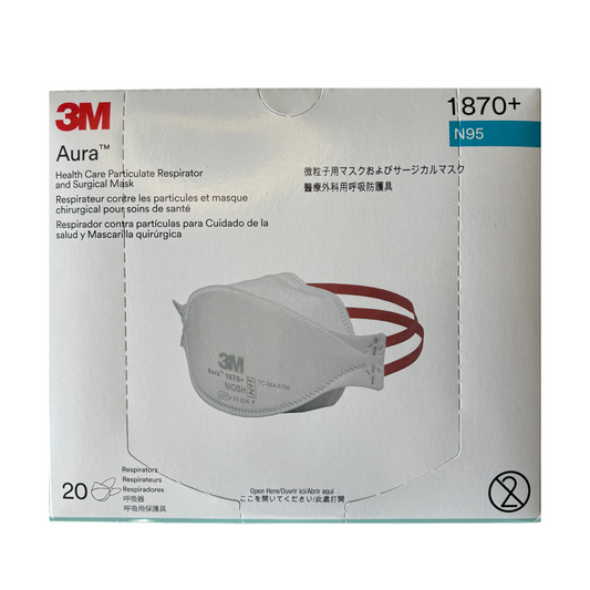 3M Aura Healthcare Particulate N95 Respirator 1870+ Box (20pc)