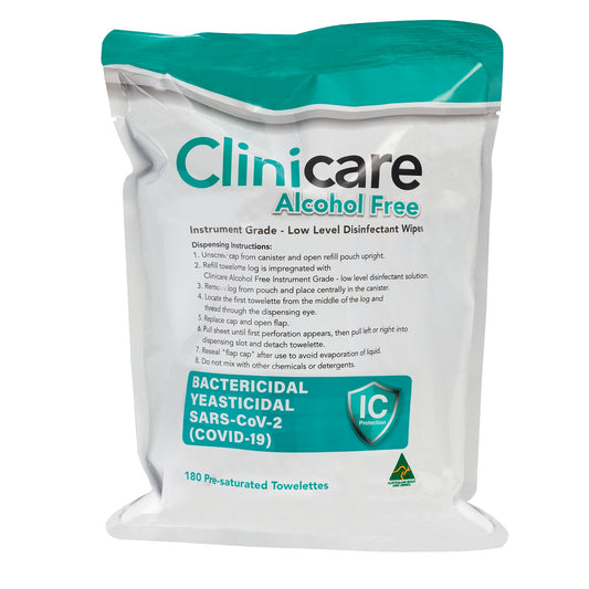 clinicare low level disinfectant wipes refill