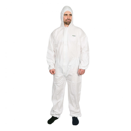 Combat Disposable Coverall - White M - Carton (50pc)