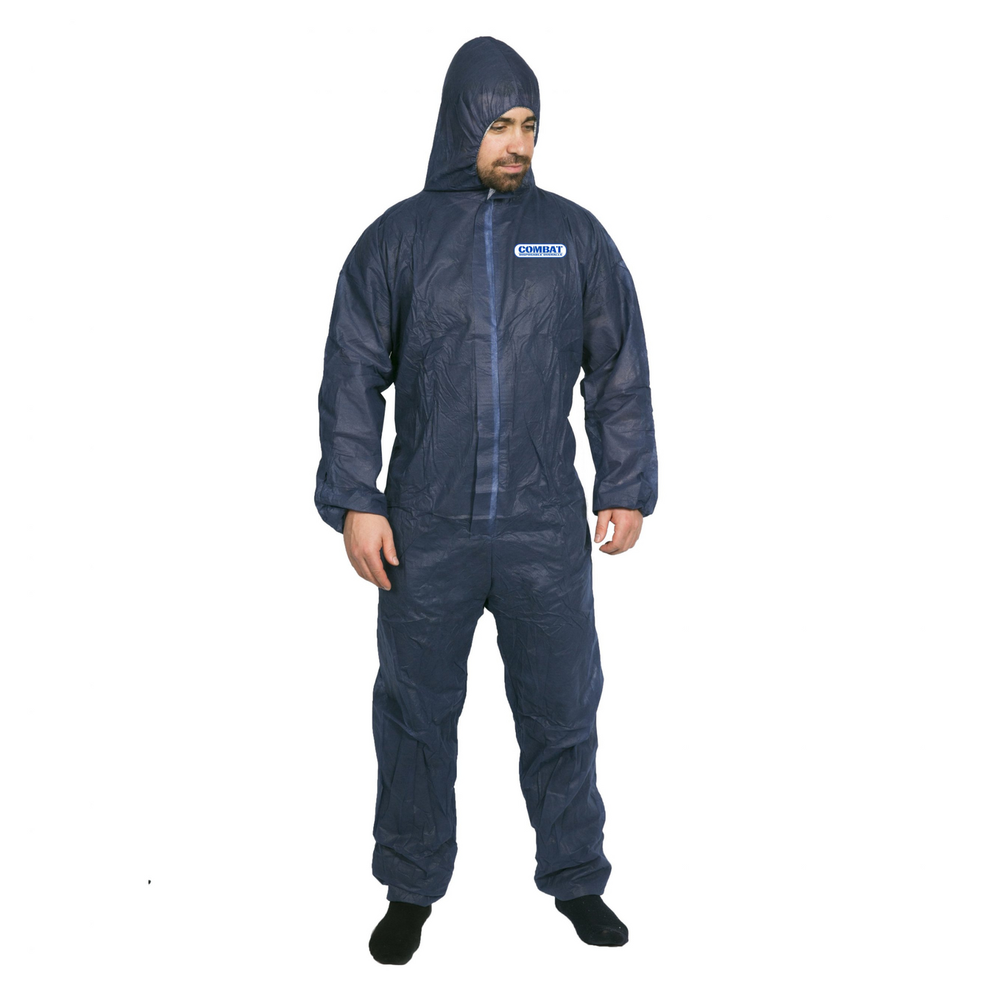 Combat Disposable Coverall - Navy Blue XL - Carton (50pc)