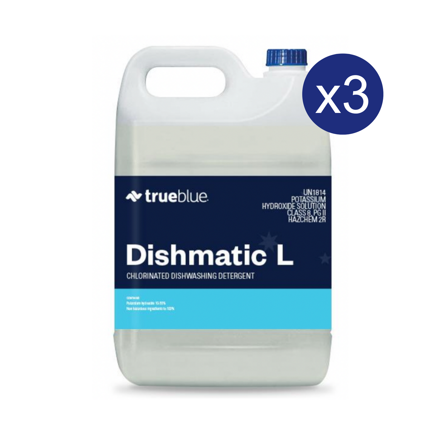 True Blue Dishmatic Chlorinated Premium Ware-washing Detergent 5L Carton (3pc)