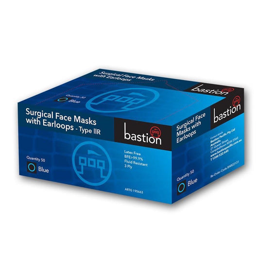 Bastion Surgical Face Masks - Earloops - Carton - (1000pc)