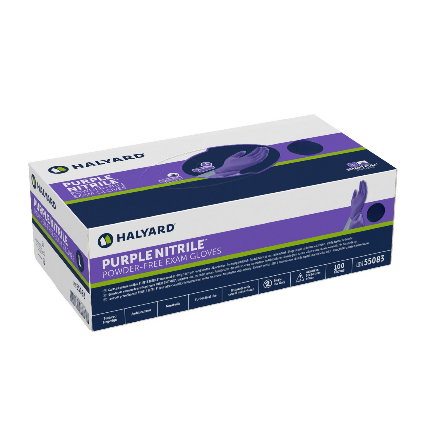 Halyard Purple Cytotoxic Nitrile Exam Gloves Carton (1000pc)- L