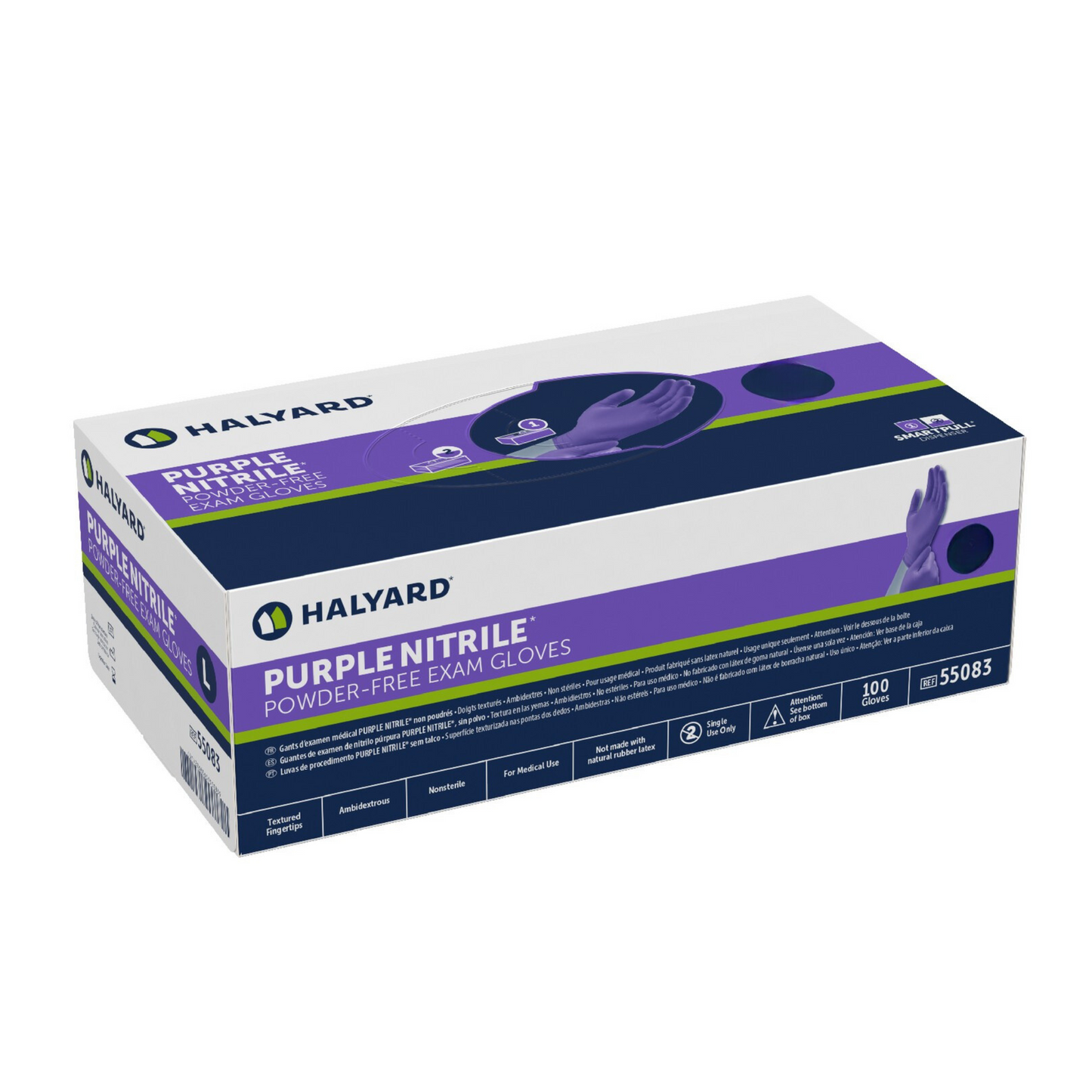 Halyard Purple Cytotoxic Nitrile Exam Gloves Carton (900pc)- XL