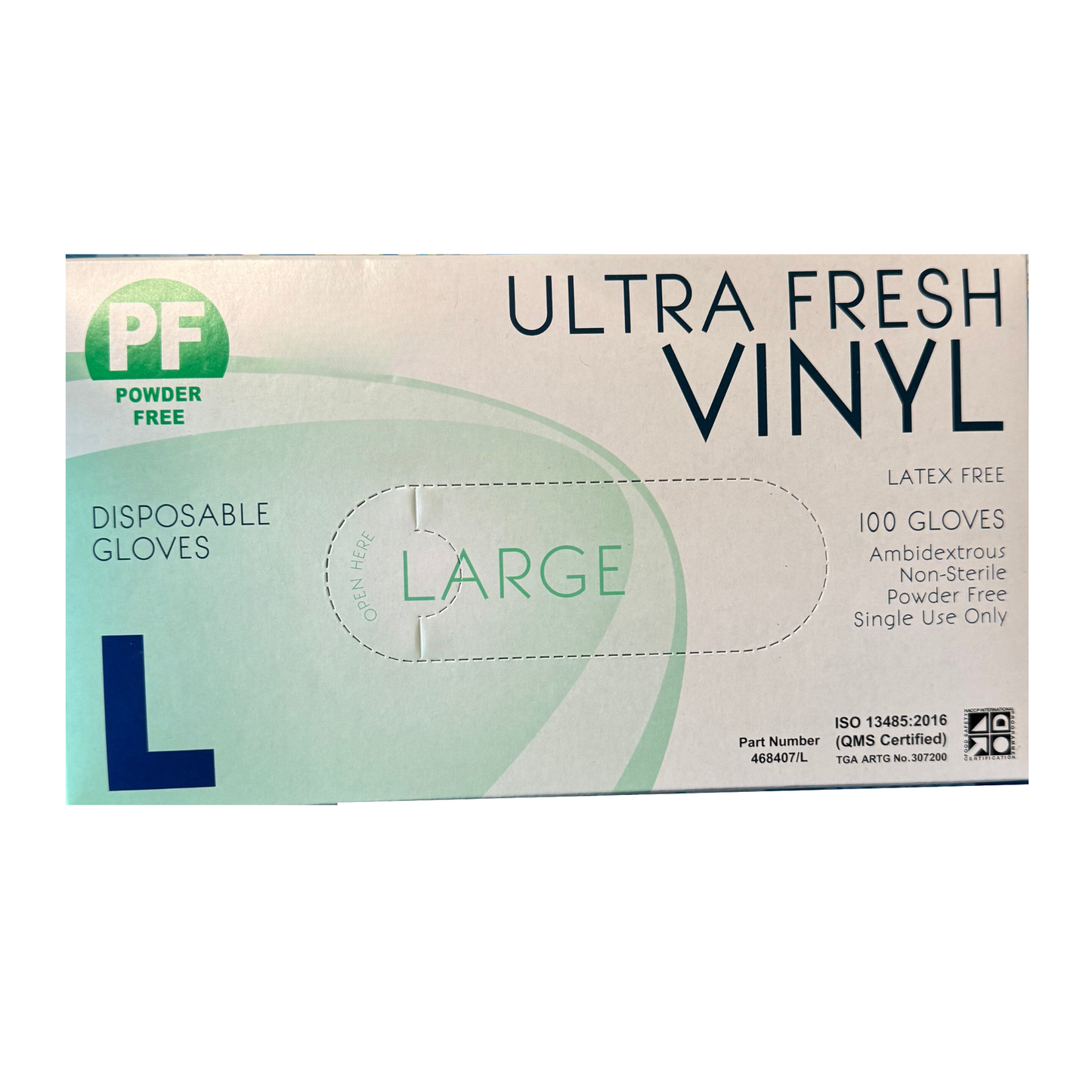 Ultra Fresh Vinyl Clear Powder Free Gloves L - Carton (1000pc)